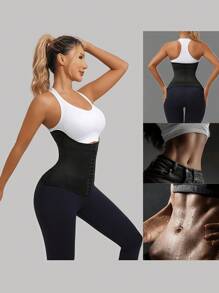 1 pièce Ceinture de taille double couche pour le fitness et le yoga pour femmes, gaine de taille amincissante pour l'entraînement au printemps/été