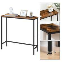 HOOBRO Console Table, Slim Console Table For Hallway, Metal Frame, Compact Display Table, Sofa Table For Small Spaces, Entryway, Living Room, Sturdy - Brown - View 5