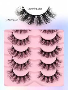 Asiteo 7 Pairs Fluffy False Eyelashes, Natural & Thick Soft, Reusable, Suitable For Eyelash Extensions - Black - View 4