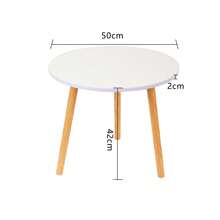 Mesa de centro redonda 50 x 50 x 42 cm, pequeña mesa de té tatami, mesa de centro multifuncional, mesa auxiliar para ventana de balcón en la sala de estar o dormitorio.