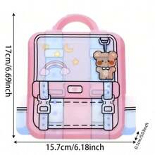 10/50pcs Plastic Cartoon Backpack Self-Sealing Bags, Party Favor Pockets, Stationery Store Girly Gift Bags, Cute For School, Candy, Cookies, Jewelry, Snack Packaging, Gift Decoration, Presents For Students, Friends, Girlfriend, Teachers, Coworkers