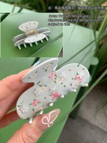 Elegant And Graceful Rhinestone Daisy Hairpin, College Style Fresh Three-Dimensional Flower Hair Claw - Retro Style, Non-Slip Ponytail Clip, Sweet And High-End Jelly Clip, Slouchy Niche Hair Hair Claw, | Suitable For Women And Girls | Party, Date, Gift Giving, Hair Accessories, Claw Clips, Hair Jaw Clip, Hair Clutch Fall Winter Hair Clip For Vacation Outfits Woman