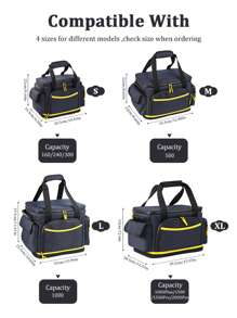 1pc Simple Style Large-Capacity Portable Waterproof Mobile Power Tool Storage Bag, A Variety Of Items Storage Bag, Very Suitable For Wild Camping, Out Of The House Use, Long-Distance And Short-Distance Travel Use, Holiday Gifts