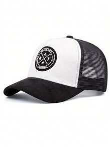 1 bucă șapcă hip hop din piele intoarsa pentru bărbați la modă, căciulă de soare unisex ajustabilă pentru iubitorii de dragoste cu litere în gradient, ocazională, de baseball, pentru exterior, călătorii, petrecere pe plajă, primăvară și toamnă