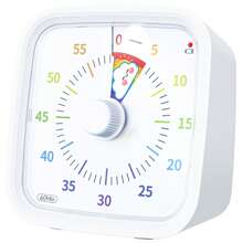 60 Minute Visual Timer With Night Light, Rainbow Disc With Protective Cover Drop Resistant Countdown Timer For Study, Office, Yoga Fitness, Etc. Silent Timer