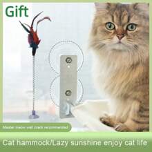 Cat Window Hammock Perch Cordless Perches Window Sill Seat Bed Foldable Stable Lounger Upgraded Suction Cup Easy Assembly Indoor Cats Kitty Shelf Hold Up To 55lbs,Suitable For All Seasons, Breathable And Soft,Gift, Present, Celebration
