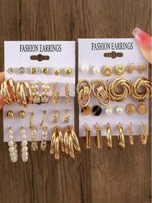 10-46pcs Bohemian Style Women's Earrings Set, Earrings And Studs Together, Versatile Style, Suitable For Daily Life Parties Perfect As Gifts For Friends And Family On Festivals - Multicolor - View 12