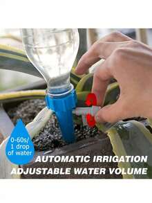 12pcs Watering Devices Drip Irrigator Slow Release Water Droppers Hand-Free Plant Waterer For Slouchy People, Home And Traveling Use, Automatic Plant Waterer - Multicolor - View 8