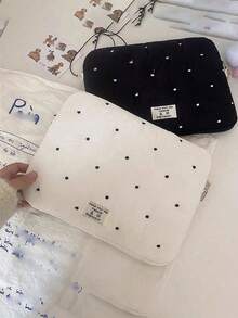 Cute Niche Laptop Sleeve Bag, Fits 13.3/14 Inch Notebooks, Space Shock-Absorbing Computer Protective Case - White - View 7