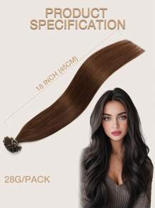 50 piezas de extensiones de cabello con punta en U de 14 a 22 pulgadas, cabello humano liso de color negro natural, queratina invisible, bandas de Remy de calidad de salón para un acoplamiento perfecto