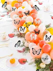 18 piezas/36 piezas/72 piezas Decoración de pared con mariposas 3D realistas en blanco y negro, decoración interior creativa para el hogar, decoración de jardín exterior - Blanco y Negro - Ver 4