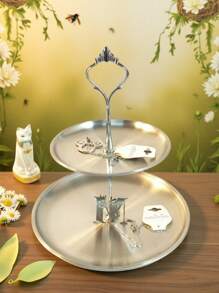 1PC 2-3 Plate + 1 Set Of Accessories Dessert Display Stand Layered Serving Trays Cupcake Pastry Rack Multi-Layer Dinner Plate Jewelry Display Racks And Cosmetics Racks Fruit Stand Candy Tart Pastry Stand Dessert Rack Reusable Pastry Tray Suitable For Weddings, Birthdays, Baby Showers, Tea Parties, Banquets,Decorations, Christmas Gift Family Party Supplies,Gold, Silver