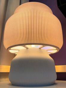 Abajur Solaris Mesa Cabeceira Luminária 110V/220V quarto sala escritório - Branco - Visão 3