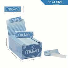 moon. 1/2盒，50册/1盒，透明超薄米卷烟纸，天然阿拉伯胶，燃烧缓慢，家用小工具，节日礼物，生日礼物，送给朋友的礼物