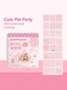 3 piezas/2 piezas/1 pieza Pegatinas mini para fosas nasales para planificador, pegatinas pequeñas para uñas para niñas y niños, pegatinas transparentes y resistentes al agua para manualidades y doodle, pegatinas de dibujos animados lindos para fundas de teléfono - Mini libro de pegatinas - Ver 14