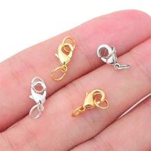 2pcs DIY Handmade Lobster Clasp Spring Buckle Bracelet Necklace Connector Ending Accessories - S925 Silver - View 5