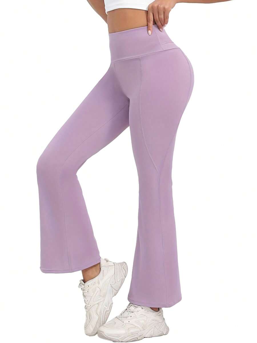Women's Casual High Waist Flare Yoga Pants, Athletic Tights