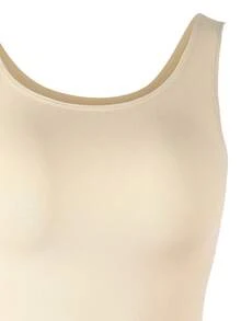 1pc Women's Sleeveless Tank Top, Slimming & Shaping, Breathable & Soft, Shapewear, Essential For Outings, Y2K Style - Apricot - View 5