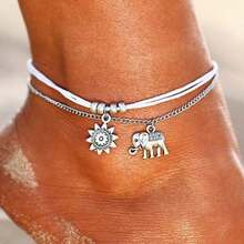 New Style Elephant-Shaped Ankle Chain For Women - Silver - View 4