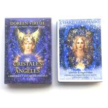 NEUE SPANISCHE CRISTALES ANGELES 44 KARTEN ORAKEL Prophezeiung Schicksal Wahrsagungsdeck, Familienpartyspiel, Wahrsagespiel, Karten für Anfänger (PDF-Handbuch)