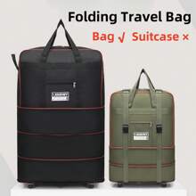 1pc Large Capacity Expandable Wheeled Travel Bag, 3-Layer Foldable Waterproof Luggage Bag, Rolling Suitcase With 6 Wheels, Airport Check-In Bag - Swivel Wheels, Foldable, Water-Resistant - Ideal For Business Trip, Study Abroad, Vacation, Unisex Holiday Essentials Holiday Travel Essentials Travel Accessories
