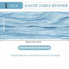 1pc Hand-Woven Balinese Sheer Table Runner, Rustic Transparent Dining Table Decor, Suitable For Romantic Bridal Shower Gifts, Multi-Scene Practical Use