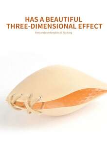 1 对自粘隐形胸罩，带无肩带胸罩，婚纱聚拢胸罩，带防滑乳头和支架内衣。 - 杏色 - 查看 3