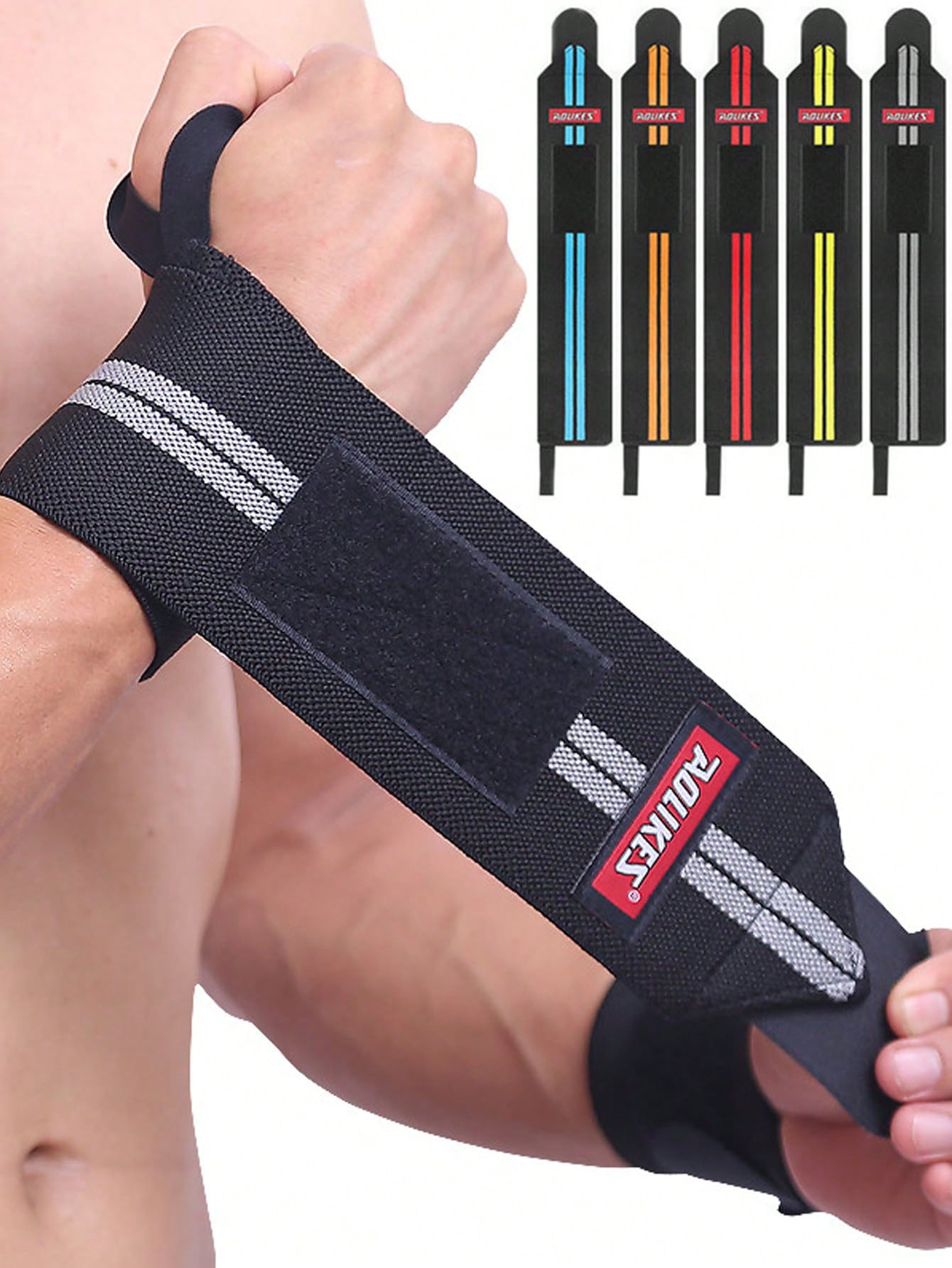 زوج واحد من أربطة المعصم المرنة AOLIKES ، دعامة دع...