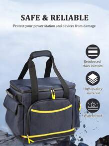 1pc Simple Style Large-Capacity Portable Waterproof Mobile Power Tool Storage Bag, A Variety Of Items Storage Bag, Very Suitable For Wild Camping, Out Of The House Use, Long-Distance And Short-Distance Travel Use, Holiday Gifts