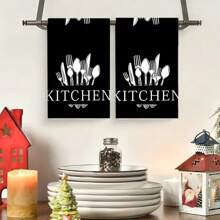 1pc/2pcs Buffalo Plaid Kitchen Towels, Soft & Absorbent Machine Washable Polyester Dishcloth, Perfect For Kitchen Decor, Cooking.Baking, Holiday Decor & Bathroomssentials, TableDecor, Kitchen Supplies, Home Decoration, New Home Bathroom Housewarming Gift, Kitchen Towels