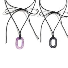 1 Piece Fashion High Quality Natural Amethyst Stone Oval Circle Pendant Semi-Precious Stone Large Hole Oval Circle Necklace Pendant DIY Bracelet Necklace Pendant Accessories