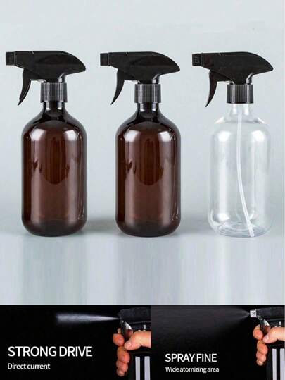 1/2/3/4 peças 500ml Frasco de spray de limpeza, frasco de spray de modelagem, frasco de spray de névoa fina vazio, frasco de água de spray ultrafino contínuo, pulverizador de névoa fina para modelagem de cabelo, limpeza, plantas, nebulização e pele, frasco de spray de névoa fina adequado para limpeza de plantas, cabelo, jardinagem