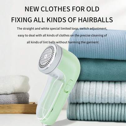 جهاز إزالة الكُسيات والوبر الكهربائي بتغذية USB، مكشطة أقمشة كهربائية، إزالة الوبر اليدوية للملابس، إزالة الوبر المحمول الصغير بغطاء شفاف، مجموعة متعددة الشفرات، مناسب لإزالة الكُسيات والوبر من الملابس