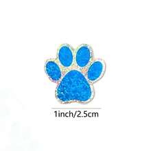 500pcs Holographic Blue Cartoon Animal Paw Print Stickers - Blue - View 2