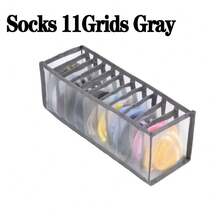 衣柜整理器牛仔裤T恤抽屉式收纳盒内衣胸罩袜子收纳盒衣服衣柜隔层分类袋裤子内裤袜子衣柜抽屉式胸罩内衣格子打包盒网格折叠衣柜整理器衣服分隔盒衣服收纳整理盒家用卧室书包学校用品学校用品 - 彩色 - 查看 13