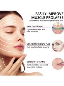 320pcs/160pcs/120pcs/80pcs/40pcs Instant Face Lifting & Tightening Transparent Plastic Mask, Chin & Neck Slimming, Alcohol-Free, Suitable For All Skin Types, Unisex