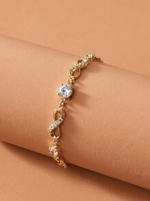 Minimalist Cute All-Match 8-Type Zirconia Anklet, Adjustable Brass Based Jewelry Gift For Women