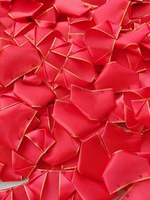 100pcs/Pack DIY Handmade Gold-Edged Colorful Ribbon Petals, Semi-Finished Ribbon Rose Flower Petals Eternally Fresh Rose Bouquet For Valentine's Day, Party, New Year, Halloween, Wedding Gifts - Your Own Eternal Rose Bouquet - Multicolor - View 19