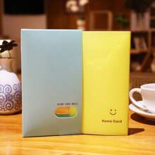 1pc Macaron Card Album, Fresh Pattern Photo Album, Picture Storage Postcard Sticker, 3-Slot 120-Card Binder (9*5.7cm)