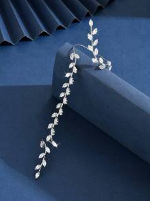 1pc Minimalist Luxury Zirconia Finger Chain Bracelet, Suitable For Women, Versatile For Summer