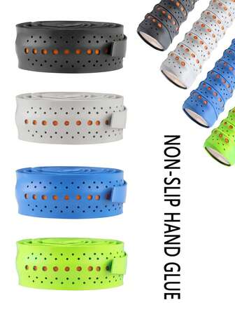 4-Piece Keel Cushioned Non-Slip Absorbent Soft Breathable Sticky Outer Grip With Tennis Squash Badminton Racket Grip