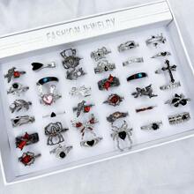 Set de 10 inele de încheietură pentru femei, din aliaj de zinc, neregulate, cu flori vintage, elegante și personalizate, în stiluri mixte, pentru petrecere, nuntă, purtare zilnică, cadou de bijuterii la modă, livrare aleatorie în pungă OPP