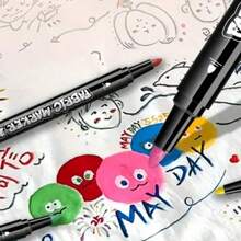 12 Colors Fabric Textile Markers Pens Set - , Indelible And Permanent Fabric Paint Fine Point Textile Marker Pen