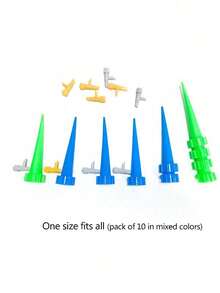 12pcs Watering Devices Drip Irrigator Slow Release Water Droppers Hand-Free Plant Waterer For Slouchy People, Home And Traveling Use, Automatic Plant Waterer - Multicolor - View 10