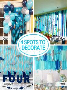 3 卷 246 英尺皱纹纸彩带 蓝色绉纸派对彩带 绉纸派对装饰 派对装饰 海洋派对装饰 超大纸卷装饰 生日装饰 派对装饰 婚礼装饰 生日派对装饰 周年纪念装饰 毕业典礼 节日 母亲节 室内 室外 居家 房间 母亲节 毕业典礼 - 彩色 - 查看 8