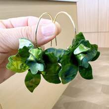 1 Pair Vintage Flower Earrings For Women, Elegant Design With Luxury Exaggerated Style For Unique Ear Accessories