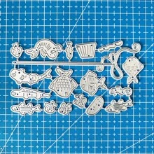 Ocean Fish Shell Die Cuts For Card Making, Fish Metal Cutting Dies, Shell Metal Die Cutting Mold, Scrapbooking Dies, DIY Etched Embossing Stencil For Crafts