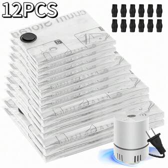 21PCS/12PCS/11PCS/9PCS Bolsas de Almacenamiento al Vacío Reutilizables bolsas de compresión de ahorro de espacio  Bolsas Vacio  Bolsas de Almacenamiento de Vacío Premium Vacuum Storage Bags Paquete de 11/9 + Bomba manual gratis para Viajes, Bolsas Ahorradoras de Espacio para Ropa  Almohadas y Pijamas Gran Capacidad para Almacenamiento de Ropa, Almohada de Edredón (12 Pack/11 Pack/ 9Pack)