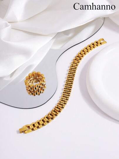 قطعتان من أساور المعصم الفولاذية المقاوم للصدأ البسيطة المخصصة، مناسبة كهدايا للأصدقاء في المناسبات