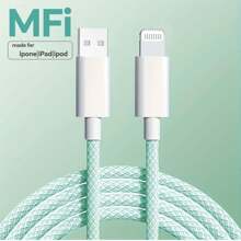 Paquete de 1/4 unidades de 1m/3,28ft/39,37in Cable de carga [MFi certificado] de color múltiple, cable USB de carga rápida, cable de datos trenzado de nailon compatible con iPhone 14/13/12/11 Pro Max/XS MAX/XR/XS/X/8/7 Plus - color Macarrón compatible con iPhone 14 Pro Max, 14 Pro, 14 Plus, 13 Pro Max, 13 Pro, 13, 12 Pro, 12, 11, XS, XR, 8 Plus, 8, 7, 6, 5, SE, compatible con iPad Lightning